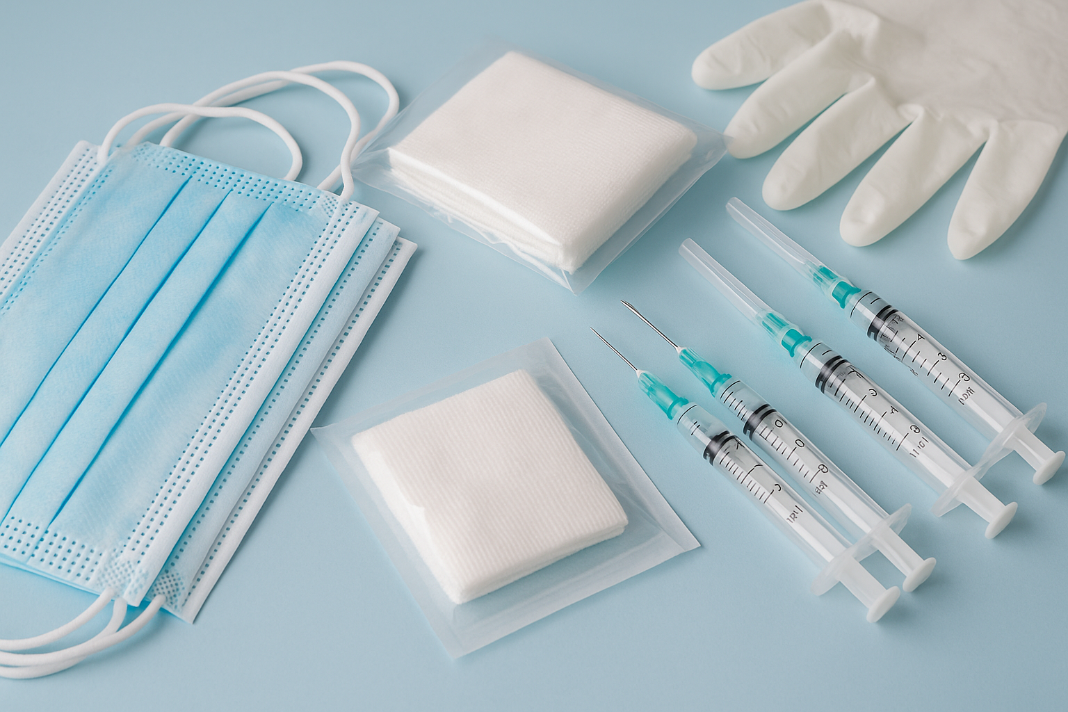 Insumos médicos: mascarillas y guantes